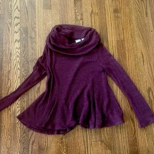 Waffle knit cowl neck from Anthropologie.